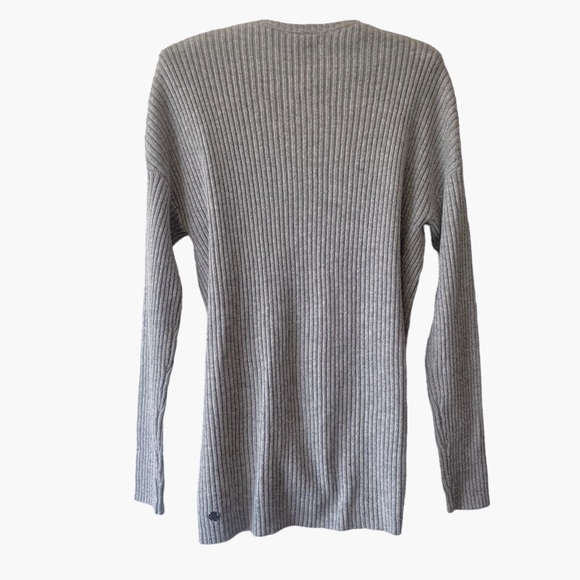 ZELLA HEATHER GRAY RIBBED WRAP SWEATER SIZE SMALL - Picture 14 of 16